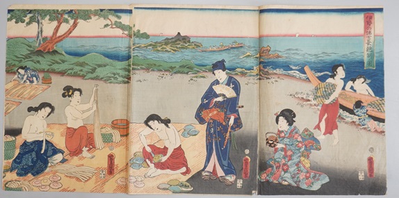 伊勢の海士　長鮑制之図